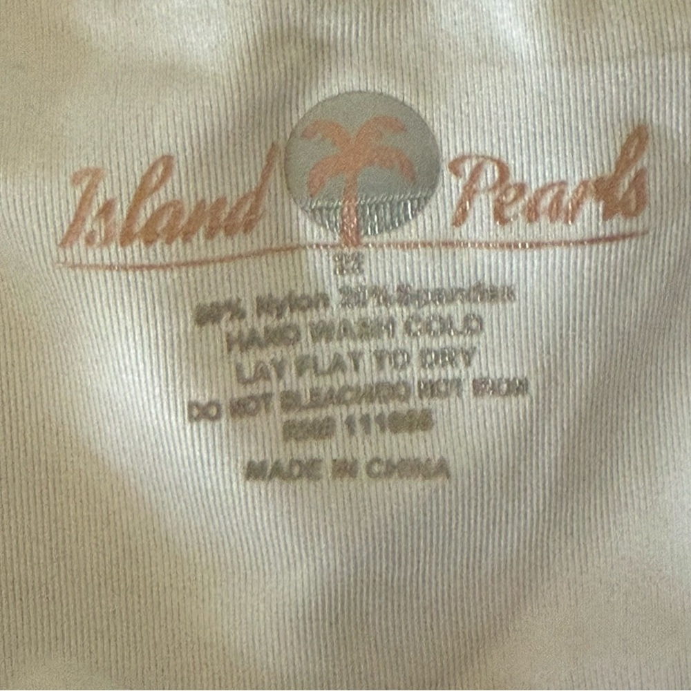 Island Pearls Swimsuit Top Floral Black & White Tankini Tagless Size 22 - Picture 6 of 7